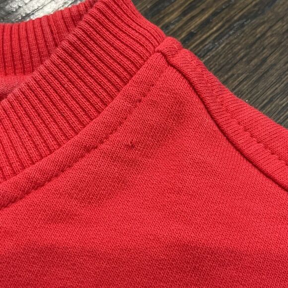 Allen Solly Sweatshirt Youth Small Red Crewneck Spell Out Preppy - Picture 9 of 9
